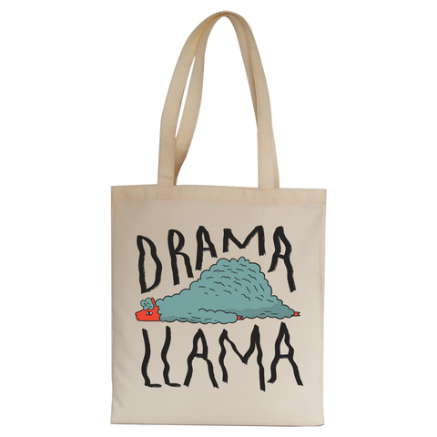 Drama llama funny tote bag canvas shopping - Graphic Gear