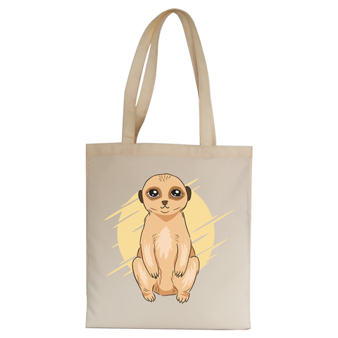 Cute Meerkat tote bag canvas shopping - Graphic Gear