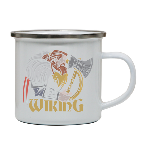 Viking side enamel camping mug outdoor cup colors - Graphic Gear