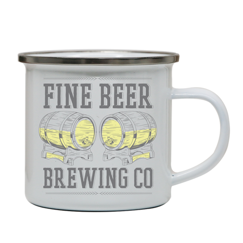 Brewing co beer enamel camping mug outdoor cup colors - Graphic Gear