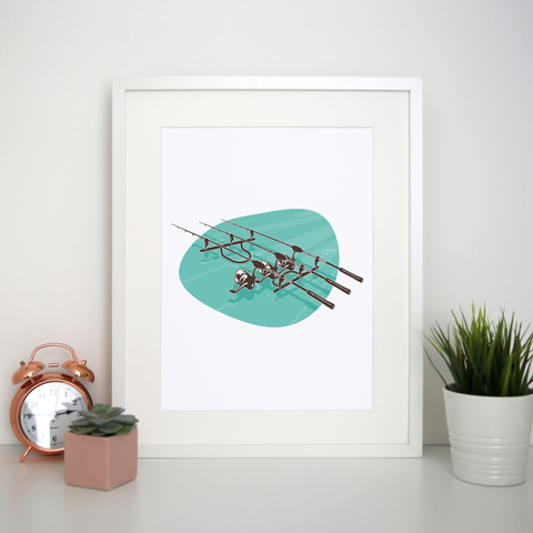Fishing Rods print poster wall art decor - Graphic Gear