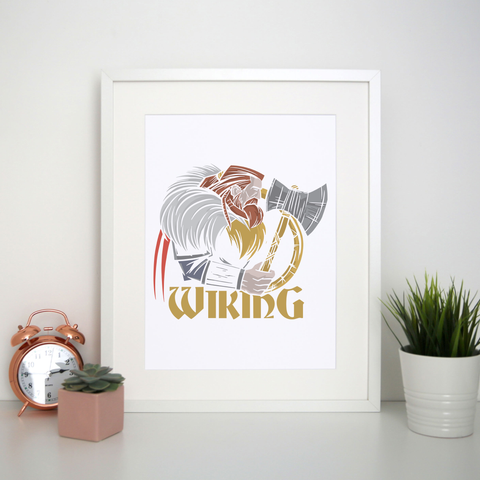 Viking side print poster wall art decor - Graphic Gear