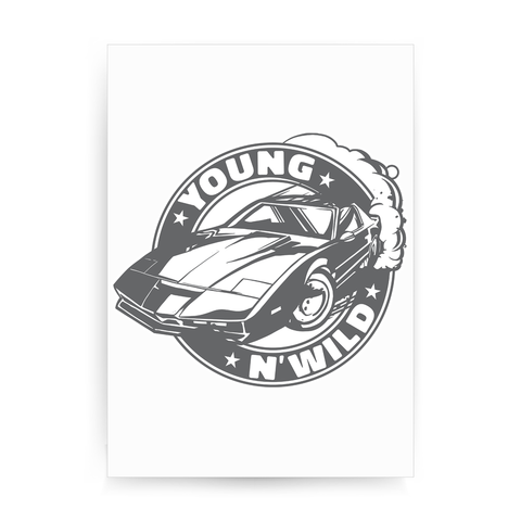 Muscle car badge print poster wall art decor - Graphic Gear