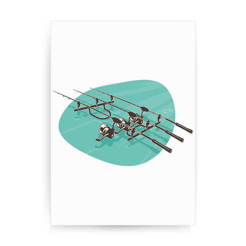 Fishing Rods print poster wall art decor - Graphic Gear