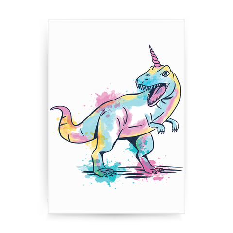 Watercolor unicorsaurus print poster wall art decor - Graphic Gear