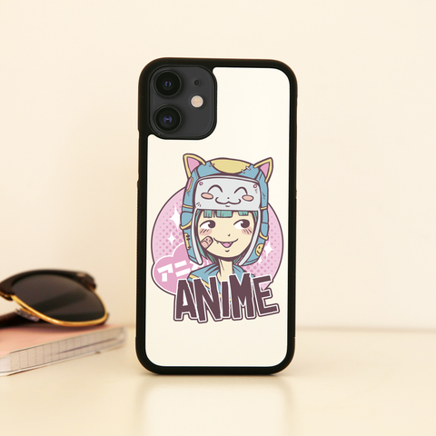 Anime cute girl iPhone case cover 11 11Pro Max XS XR X - Graphic Gear