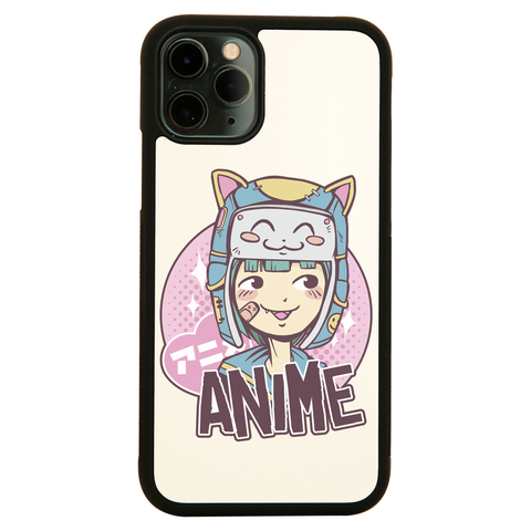 Anime cute girl iPhone case cover 11 11Pro Max XS XR X - Graphic Gear