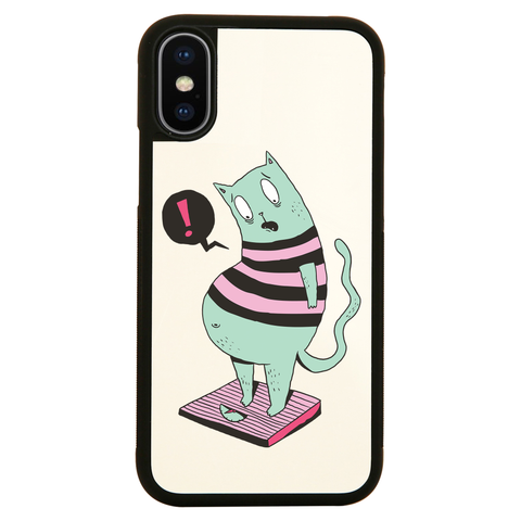 Fat cat funny iPhone case cover 11 11Pro Max XS XR X - Graphic Gear