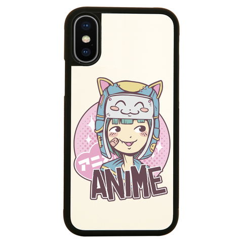 Anime cute girl iPhone case cover 11 11Pro Max XS XR X - Graphic Gear