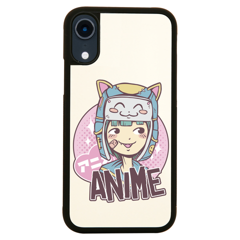 Anime cute girl iPhone case cover 11 11Pro Max XS XR X - Graphic Gear