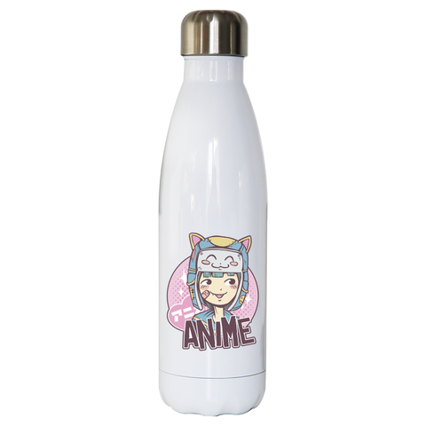 Anime cute girl water bottle stainless steel reusable - Graphic Gear