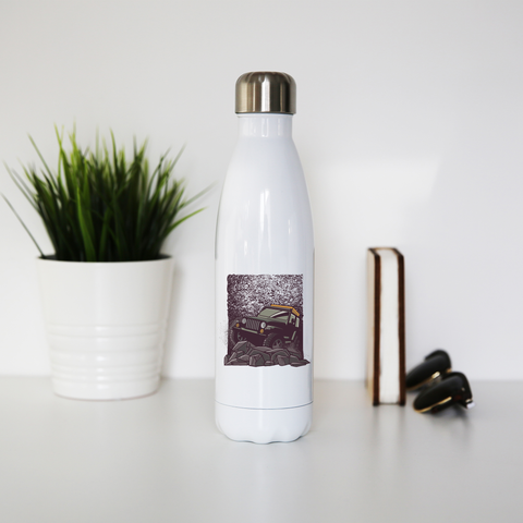Rocky road jeep water bottle stainless steel reusable - Graphic Gear