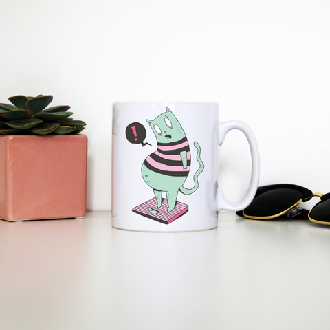 Fat cat funny mug coffee tea cup - Graphic Gear