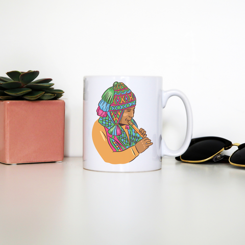 Peruvian Musician mug coffee tea cup - Graphic Gear