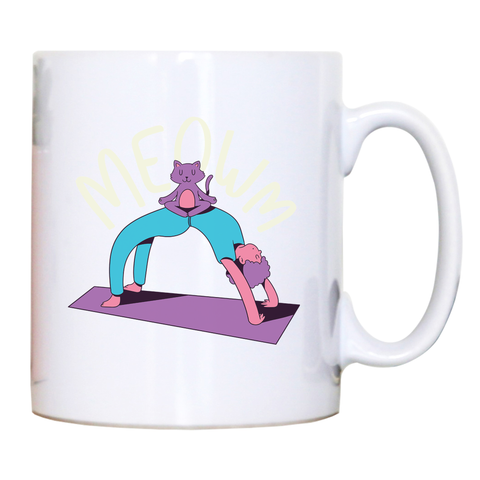 Meow yoga mug coffee tea cup - Graphic Gear
