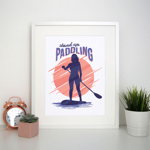 Stand up paddling print poster wall art decor - Graphic Gear