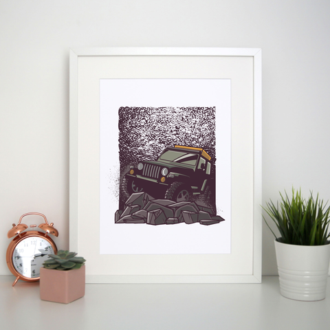 Rocky road jeep print poster wall art decor - Graphic Gear