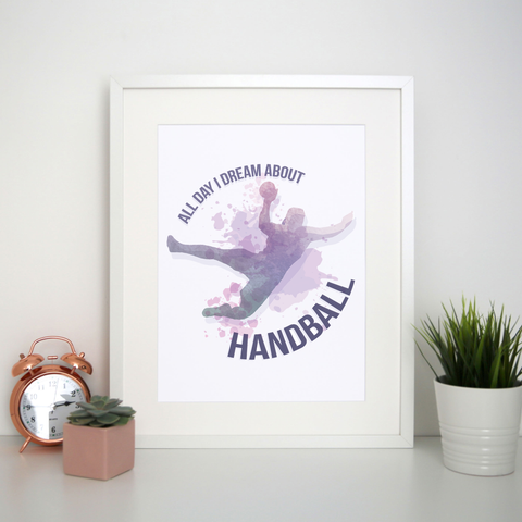 Handball quote playing print poster wall art decor - Graphic Gear