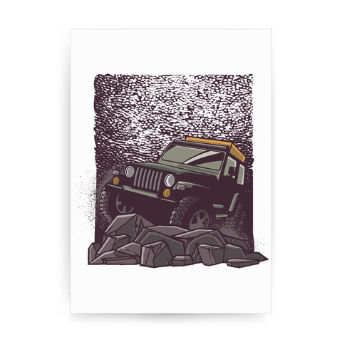 Rocky road jeep print poster wall art decor - Graphic Gear