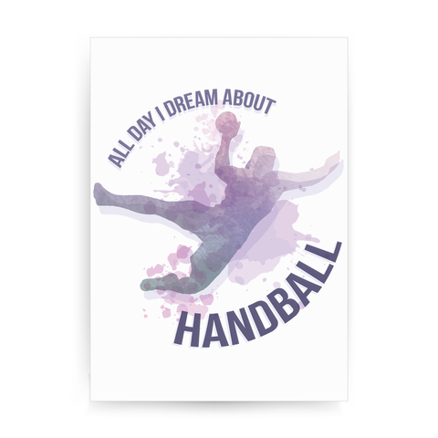 Handball quote playing print poster wall art decor - Graphic Gear