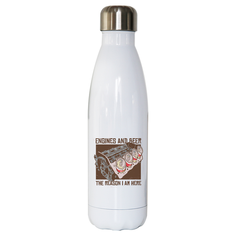 Engines and beer water bottle stainless steel reusable - Graphic Gear