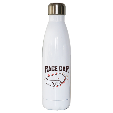 Race car circuit water bottle stainless steel reusable - Graphic Gear