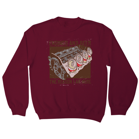 Engines and beer sweatshirt - Graphic Gear