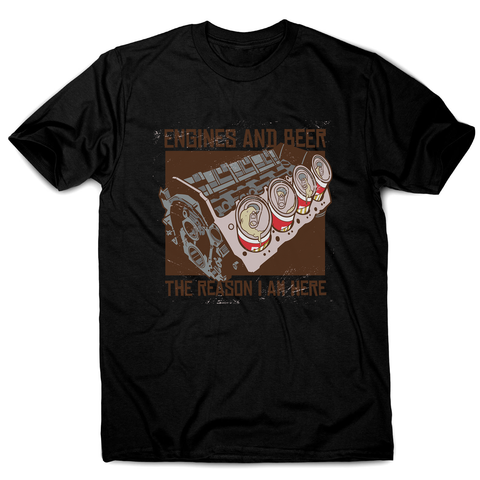 Engines and beer men's t-shirt - Graphic Gear