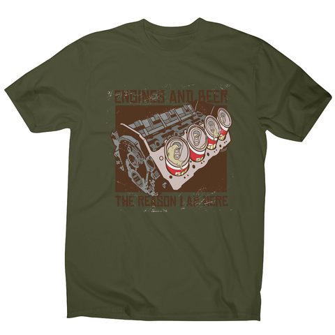 Engines and beer men's t-shirt - Graphic Gear