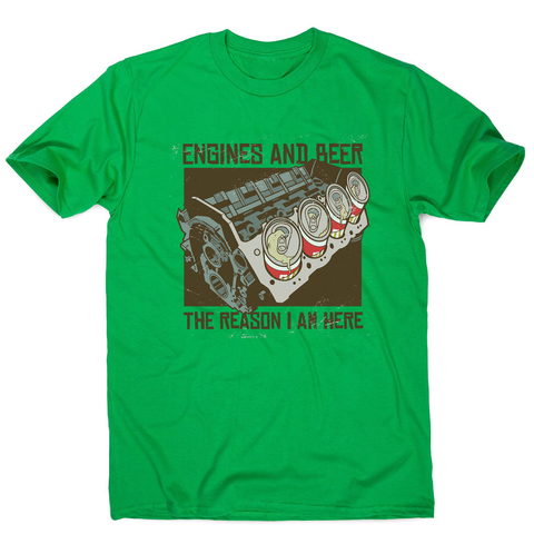 Engines and beer men's t-shirt - Graphic Gear