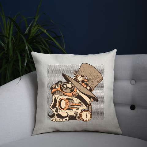 Skull steampunk cushion cover pillowcase linen home decor - Graphic Gear