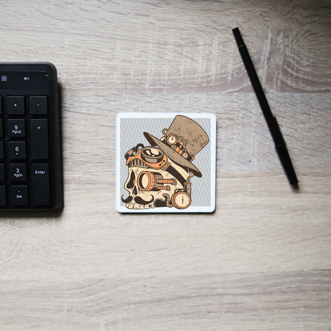 Skull steampunk coaster drink mat - Graphic Gear
