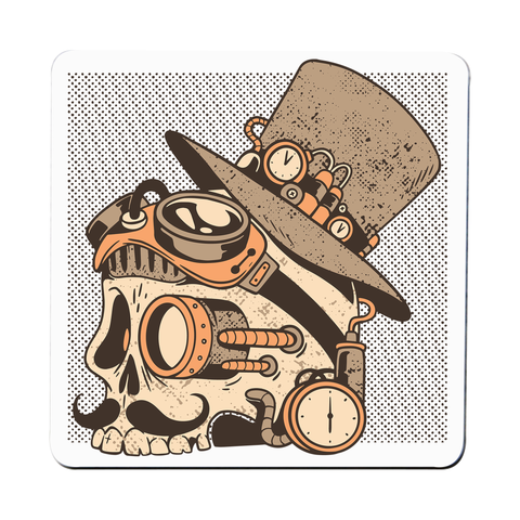 Skull steampunk coaster drink mat - Graphic Gear