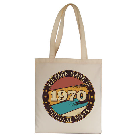 Vintage birthday editable quote tote bag canvas shopping - Graphic Gear