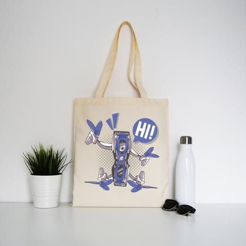 Quadcopter drone tote bag canvas shopping - Graphic Gear