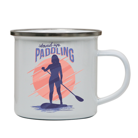Stand up paddling enamel camping mug outdoor cup colors - Graphic Gear