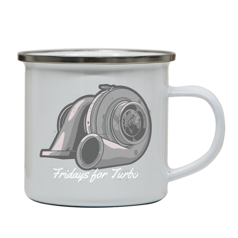 Turbo compressor enamel camping mug outdoor cup colors - Graphic Gear