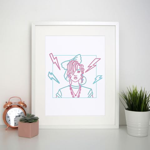 80's girl print poster wall art decor - Graphic Gear