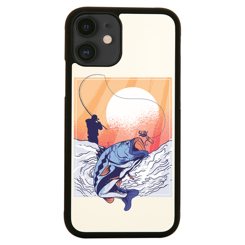 Fisherman illustration iPhone case cover 11 11Pro Max XS XR X - Graphic Gear