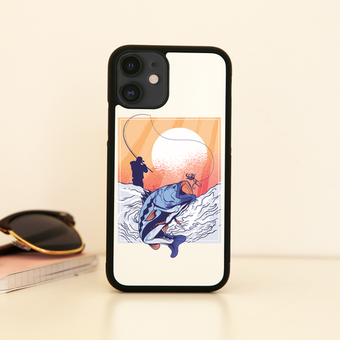 Fisherman illustration iPhone case cover 11 11Pro Max XS XR X - Graphic Gear