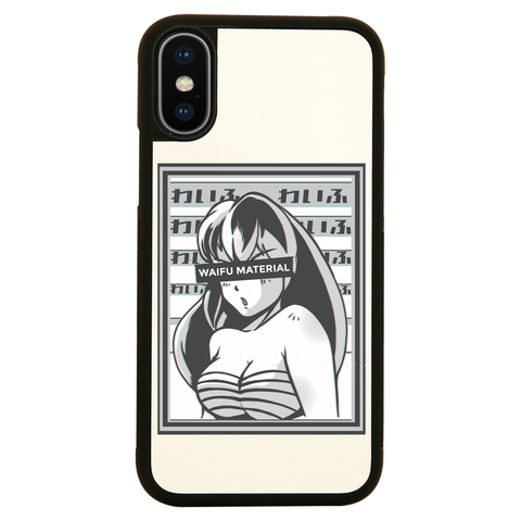 Waifu material anime iPhone case cover 11 11Pro Max XS XR X - Graphic Gear