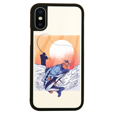 Fisherman illustration iPhone case cover 11 11Pro Max XS XR X - Graphic Gear