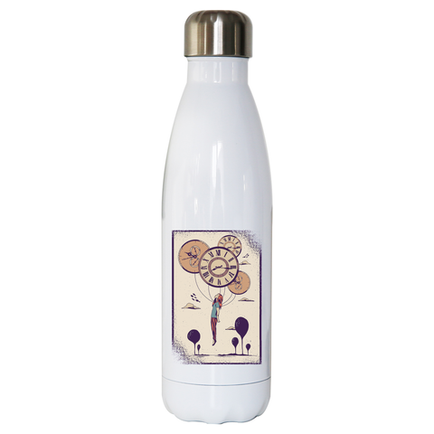 Abstract girl water bottle stainless steel reusable - Graphic Gear