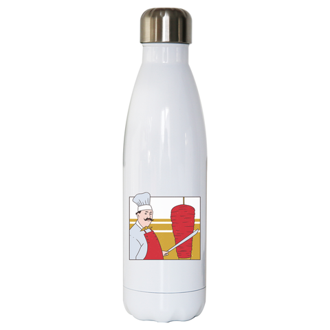 Kebab chef water bottle stainless steel reusable - Graphic Gear