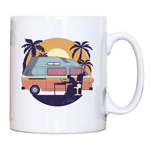 Camper van sunset mug coffee tea cup - Graphic Gear