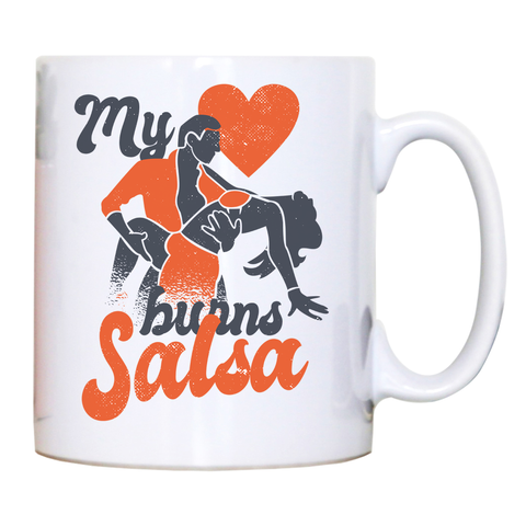 Salsa heart mug coffee tea cup - Graphic Gear