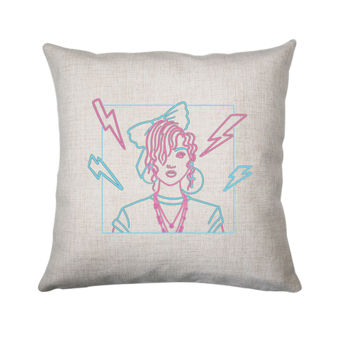 80's girl cushion cover pillowcase linen home decor - Graphic Gear
