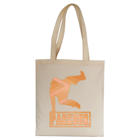Parkour jump tote bag canvas shopping - Graphic Gear