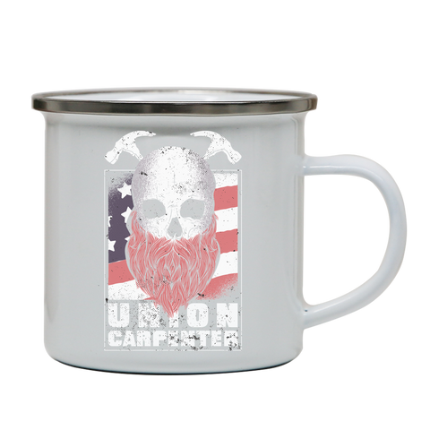 Union carpenter enamel camping mug outdoor cup colors - Graphic Gear