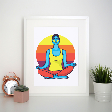 Colorful yoga woman print poster wall art decor - Graphic Gear